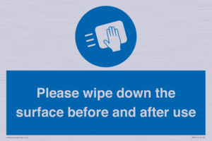 Please wipe down the surface before and after use